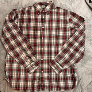 Lands-end Men's multi Shirt Large 6-16 1/2 plaid